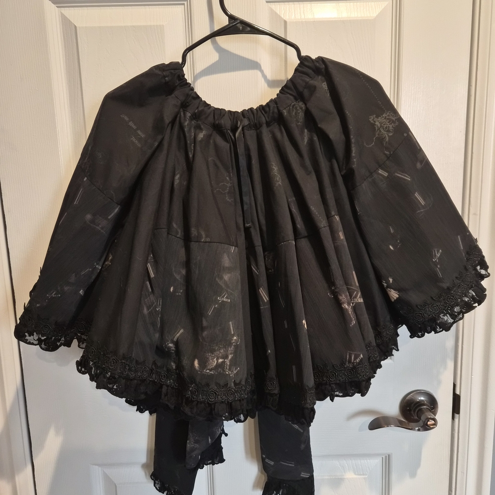 Black Gothic Lolita Cape